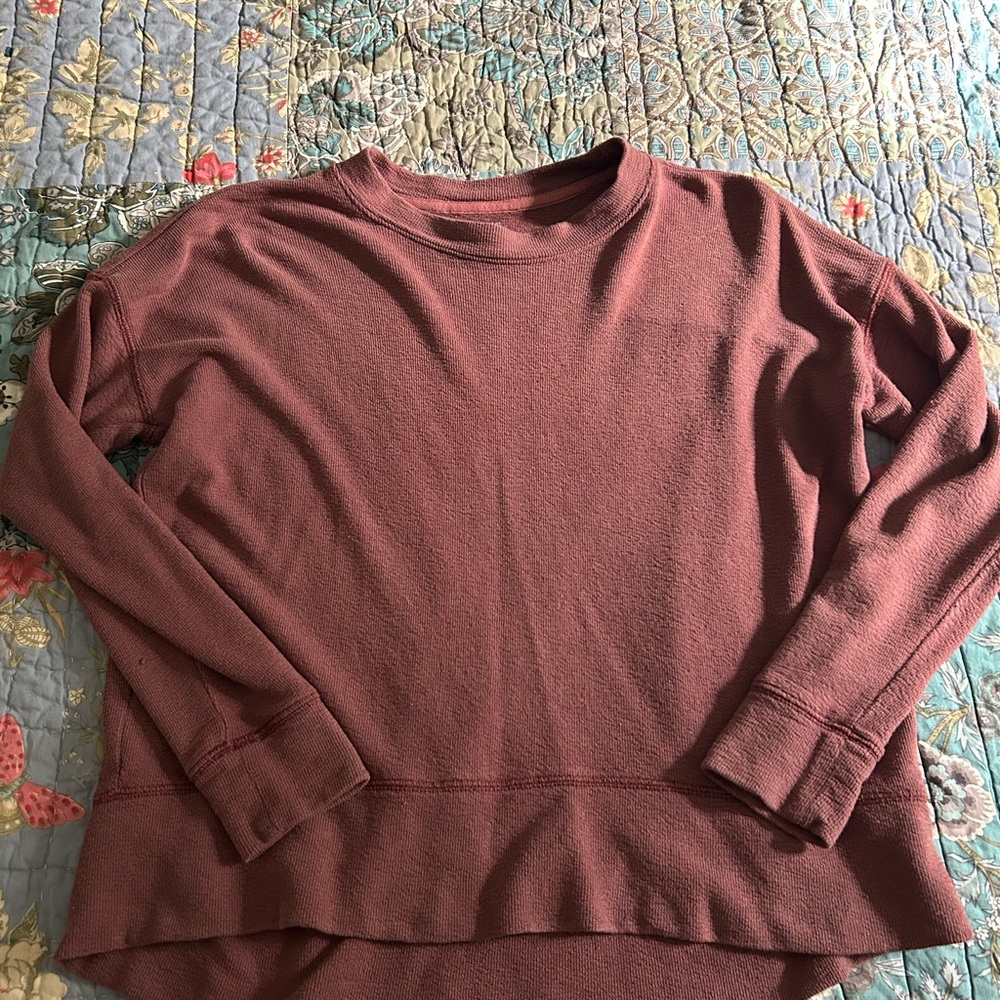 Aerie Rust Terry Sweater